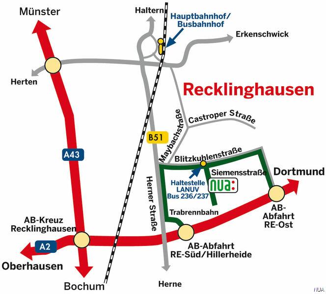 Anfahrtsplan für die NUA